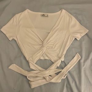 Hollister Cropped Wrap Top